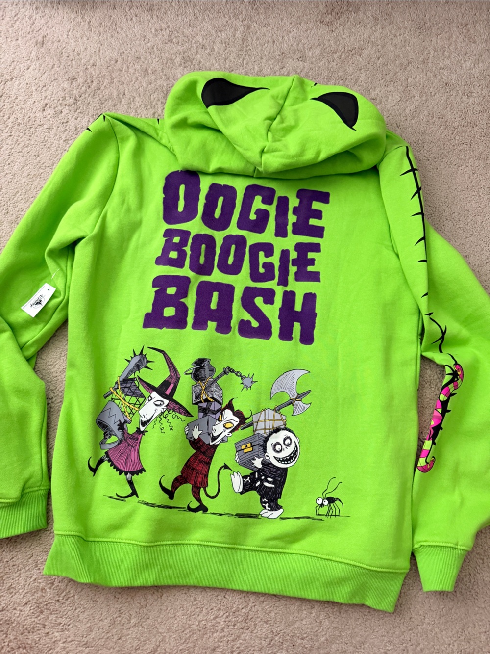 Disney Parks Oogie Boogie Bash 2024 Neon Green Hoodie – Lock, Shock, & Barrel